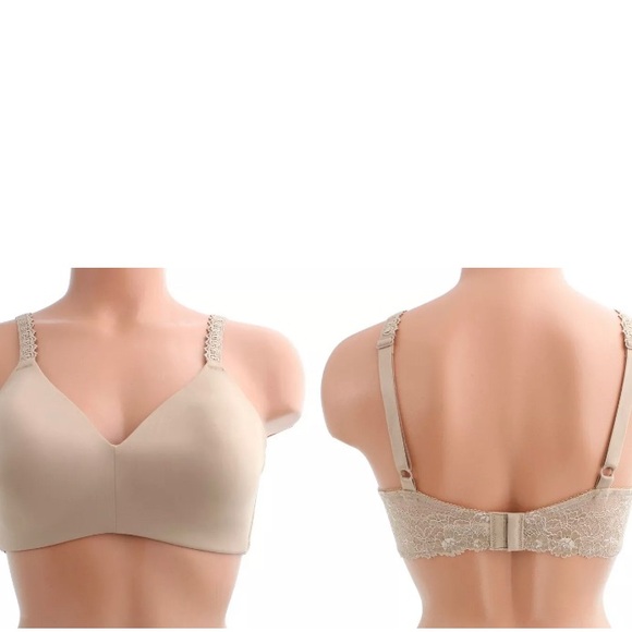 Wacoal Level Up Lace Wire Free Bra 856369, Floral Lace Straps/Back, size 34DD - Picture 2 of 3